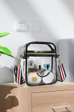 Striped Strap Clear Crossbody Bag MOQ 3pcs