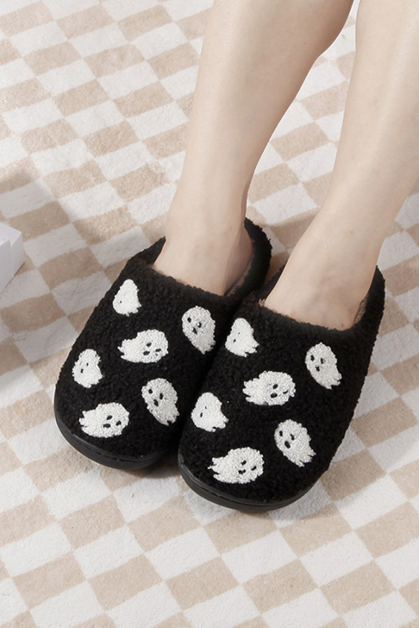 Halloween Ghost Fleece Slippers