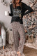 Leopard Christmas Leopard Print Two Piece Lounge Set
