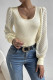 Apricot Delicate Textured Mesh Sleeve Ribbed Knit Blouse