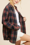 Boutique Clothing Wholesale Women Plaid Pockets Button Up Shirt