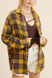 Boutique Clothing Wholesale Women Plaid Pockets Button Up Shirt