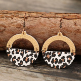Cow Leopard Leather Earrings