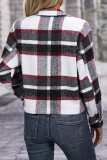 Stripe Plaid Pockets Short Jacket