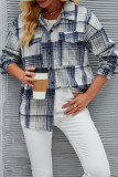 Turndown Collar Plaid SHort Jacket