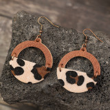 Cow Leopard Leather Earrings