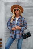 Boutique Wholesale Women Plaid Wool Button Up Shacket