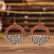 Cow Leopard Leather Earrings