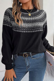 Retro Knit High Collar Pullover Sweater