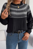 Retro Knit High Collar Pullover Sweater