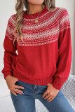 Retro Knit High Collar Pullover Sweater