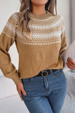 Retro Knit High Collar Pullover Sweater