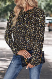 Bow Knot Black Printing Top