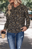Bow Knot Black Printing Top