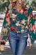 V Neck Abstrack Print Top