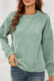 Plain Corduroy Pullover Top