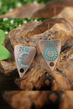 Heart Shape Moon and Sun Earrings