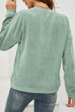 Plain Corduroy Pullover Top