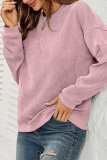 Plain Corduroy Pullover Top
