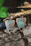 Heart Shape Moon and Sun Earrings