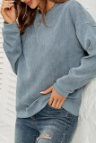 Plain Corduroy Pullover Top