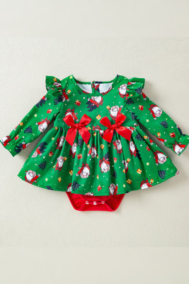 Christmas Bowknot Santa Baby Dress
