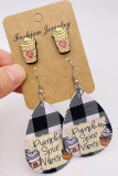 Thanksgiving Designs Leather Earrings