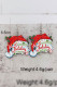 Christmas Print Water Drop Wooded Earrings MOQ 5pcs