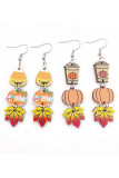 Thanksgiving Pumpkin Maple Earrings