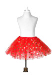 Polka Dot Mesh Glitter Girls Dancing Dress