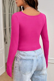 Rosy Slim Fit Knitting Crop Top