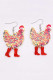 Christmas Cock Earrings MOQ 5pcs
