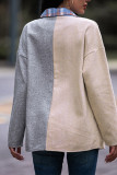 Colorblock Splicing Button UP Shirt