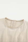 Billowed Sleeve Crew Neck Blouse