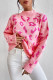 Pirouette Leopard Pattern Mock Neck Ribbed Trim Sweater