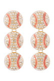 Rhinestone American Football Earrings MOQ 5pcs