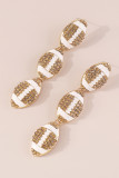 Rhinestone American Football Earrings MOQ 5pcs