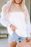 Color Block Drop Shoulder Casual Sweatshirt