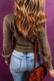 Desert Palm V Neck Buttoned Textured Sweater Cardigan