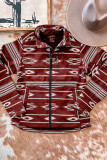 Ruby Western Aztec Print Zipped Jacket