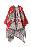 One Piece Christmas Pattern Cape Cardigan