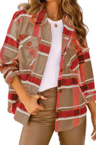 Plaid Pocket Button Up Shacket