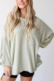 Ribbed Knitting Oversize Loose Top