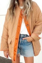 Colorblock Patchwork Quilted Coat