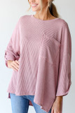 Ribbed Knitting Oversize Loose Top