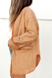 Colorblock Patchwork Quilted Coat