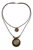 Boho Double Layer Cord Necklace MOQ 5pcs