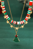 Christmas Pendant Chocker Necklace Set MOQ 5pcs