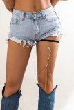 Silver Tassle Snake Shape Thigh Chain