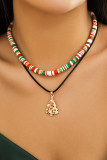 Christmas Pendant Chocker Necklace Set MOQ 5pcs